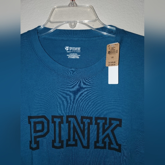 VS PINK LOGO LOMG SLEEVE TEE - Picture 2 of 4